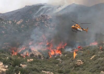 Wildfires in the mountains