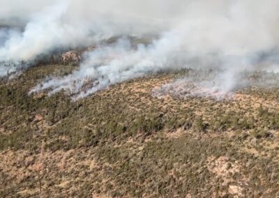 Wildfires in the mountains