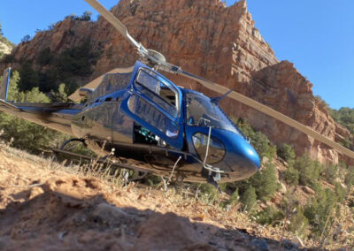 Helicopter in the desert