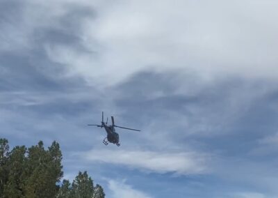 Helicopter in the sky