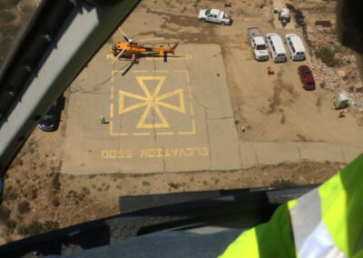 Helipad below