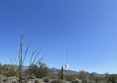 Helicopter in the sky hauling items