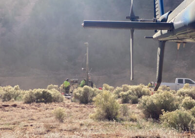 Rescue crew in the forest fire