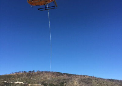 Man holding the helicopter line