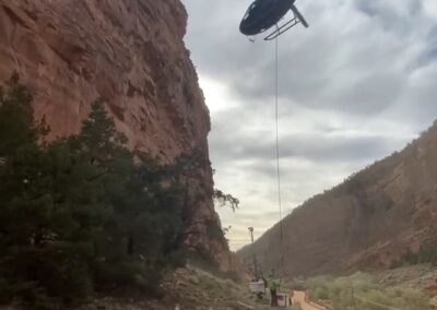 Helicopter in the desert