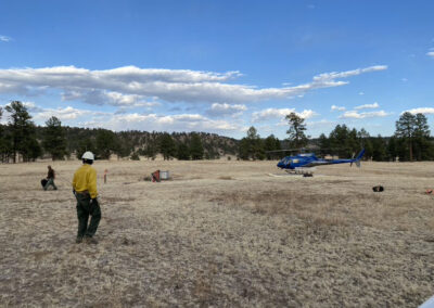 Crew outside in the forest