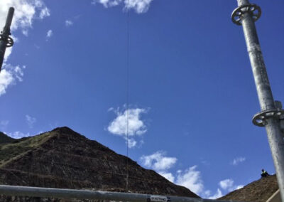 Helicopter over the dam