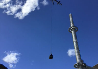 Helicopter in the sky hauling items