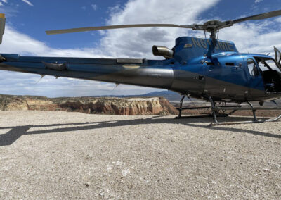 Helicopter on top of the mesa