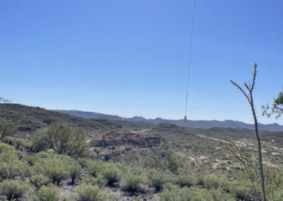 Helicopter in the desert