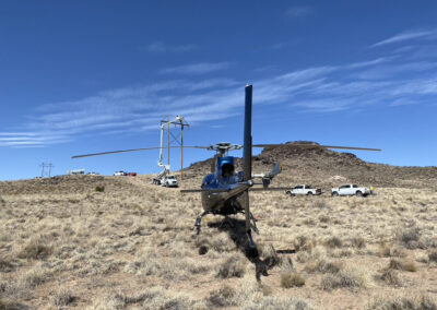 Helicopter in the desert